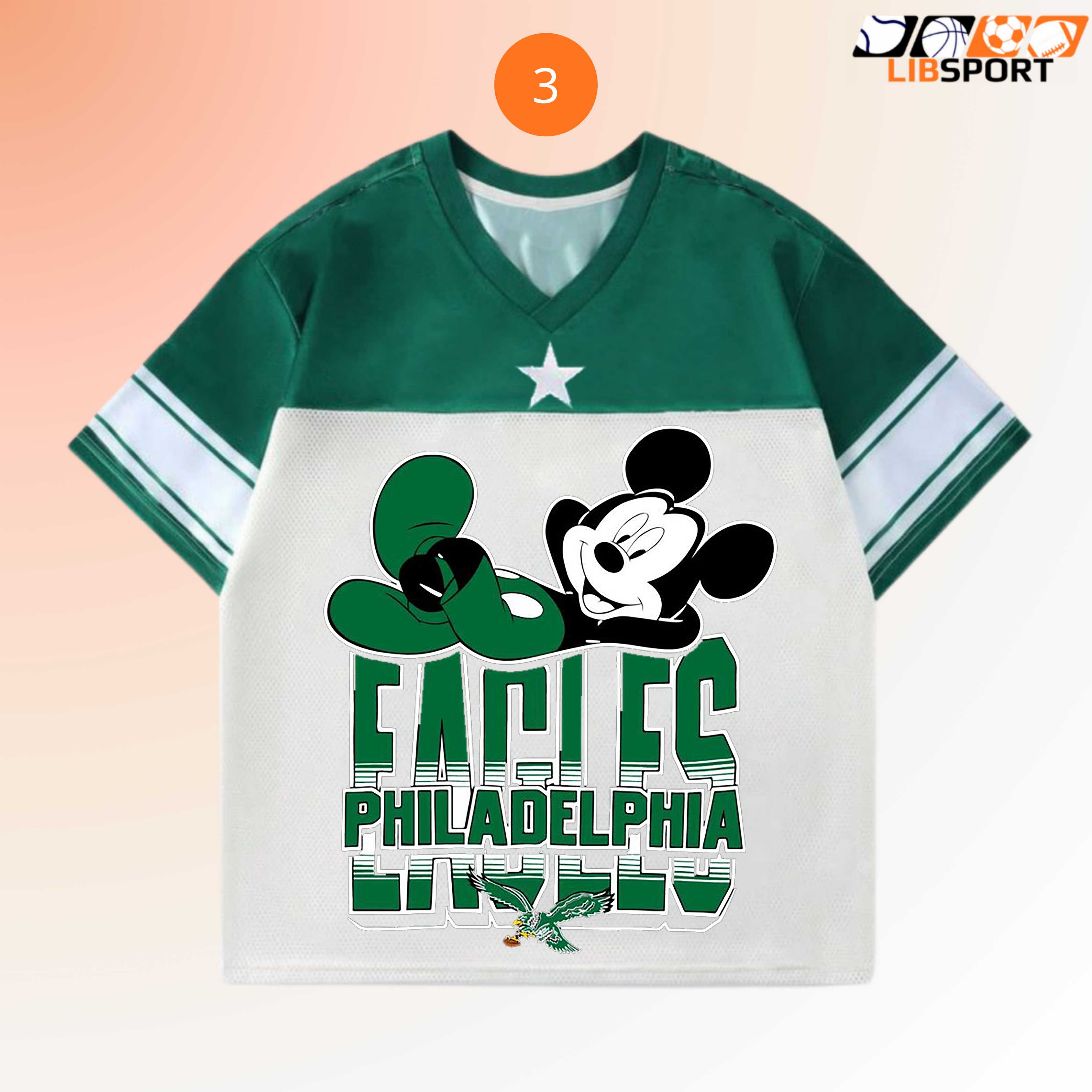 Philadelphia Eagles Mickey Mouse Jersey, Unisex Game Day Merch Gift